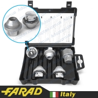 FARAD GALAXYLOCK | Гайки секретки М12х1.5х30мм Конус Вращающаяся головка (Chevrolet, Daihatsu, Hyundai, Kia, Mazda) ключ 19