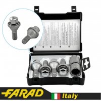 Болты секретки FARAD M12x1.25x31 мм Конус | Chrysler 200, Dodge Dart, Jeep Cherokee | 2 ключа на 19 | Серия GALAXYLOCK