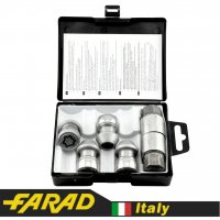 FARAD STARLOCK | Гайки секретки 14x1.5x37 Конус ключ 21 Вращающееся кольцо (Ford, Jaguar, Land Rover, Tesla Model S) + запасной ключ