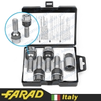 FARAD STARLOCK | Болты секретки М14x1.5x37 Сфера R14 Вращающееся кольцо Ключ 19 (Audi Q7, Porsche Cayenne, VW Touareg)