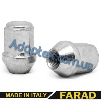 Гайка колесная M12x1,25x33мм Конус Цинк Ключ 19 (Subaru, Suzuki, Niva, Nissan, Infiniti, Matiz) Farad Италия