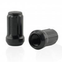 Колесная гайка M12x1,25x35мм Конус под 6 лучей (Черная) для узких отверстий в дисках