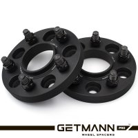 GETMANN | Колёсная проставка-адаптер 20мм PCD 5x120 DIA 64.1 со шпильками 14x1.5 для Acura, Honda, Tesla (Кованый алюминий)