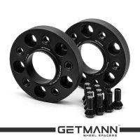 GETMANN | Колесная проставка-адаптер 25мм PCD 5x120 DIA 74.1 с футорками 14x1.25 BMW  X5 (E70), X5 (F15, F85), X6 (E71, F16, F86) Кованая