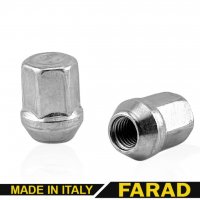 Гайка колесная М12x1,5x30мм Конус Цинк Ключ 19 FARAD (Италия) Kia, Mazda, Ford, Hyundai, Chevrolet