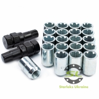 Гайки секретки для узких отверстий М12x1.25x32 Конус (Chevrolet Spark, Matiz, Nissan, Niva, Subaru, Suzuki) Starleks
