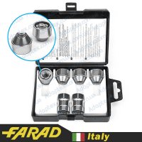 FARAD FLOWERLOCK | Гайки секретки М12х1.25х20 Конус Вращающееся кольцо под железные диски (Great Wall, Subaru, Suzuki, Niva, Nissan, Infiniti, Matiz) + запасной ключ под 21
