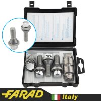 FARAD GALAXYLOCK | Болты секретки Volvo М14х1.5х34 Конус Вращающаяся головка Ключ 17 (2 ключа)
