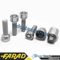 FARAD STARLOCK | Болты секретки М14x1.5x45 Сфера R13 Вращающееся кольцо (Audi, Volkswagen, Skoda, Seat)  под проставки 15-20мм + запасной ключ на 17