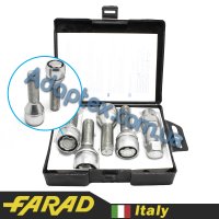 FARAD FLOWERLOCK | Болты секретки М14х1.5х40мм Конус Вращающееся кольцо (Удлиненные под проставки 12-15мм) + запасной ключ
