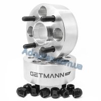 Колёсная проставка-адаптер 50мм PCD 4x100 DIA 56.1 со шпильками 12x1.5 для Honda, Mitsubishi, Mini (Кованый алюминий)