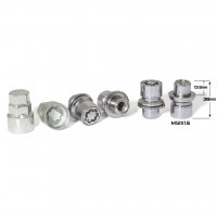 Гайки секретные М12x1.5x38.5 Прессшайба Вращающееся кольцо Ключ 19-21 (Citroen, Kia, Lexus, Mitsubishi, Peugeot, Toyota)