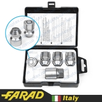 FARAD STARLOCK | Гайки секретки М12x1.5x34мм Конус Вращающееся кольцо (Chevrolet, Daihatsu, Hyundai, Kia, Mazda) ключ 21