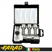 FARAD STARLOCK | Болты секретки М12х1.5х40 Сфера R12 Вращающееся кольцо Mercedes-Benz W124, W201, W202, W203, W210 2 ключа