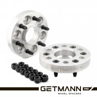 GETMANN | Колёсная проставка-адаптер 25мм PCD 6x120 DIA 66.9 со шпильками 14x1.5 (Кованый алюминий)