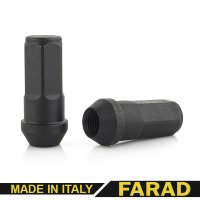Гайка колесная М14x1,5x56мм Конус Цинк Черные Ключ 19 (Ford, Dodge, Ssang Yong, UAZ) Farad Италия