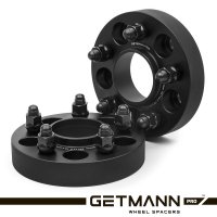GETMANN | Колёсная проставка-адаптер 30мм PCD 5x114.3 DIA 70.5 со шпильками 14x1.5 для Ford Escape, Explorer, Mustang (Кованый алюминий)