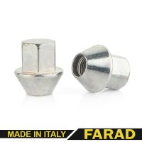 Гайка колесная М12x1,25x30мм Конус увеличенный Цинк Ключ 19 Farad Италия