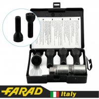 Болты секретки FARAD M14x1.25x40 мм Конус | BMW, MINI | 2 ключа на 17 | Чёрные | Серия STARLOCK | Под проставки 10–13 мм