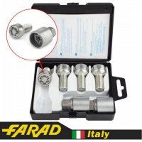 FARAD STARLOCK | Болты секретки М14x1.5x27 Сфера R13 Вращающееся кольцо (для оригинальных дисков) + запасной ключ под 17