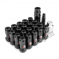 Комплект колесных гаек М12x1,5x45мм 16 гаек + 4 секретки под ключ 17 (Черные)