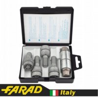 FARAD STARLOCK | Болты секретки М14x1.5x30 Сфера R14 для Audi A8, Q3, Q5, Q7 (4M); Q8 (4M); VW Touareg (CR) Вращающееся кольцо + запасной ключ под 17
