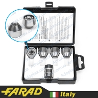 FARAD FLOWERLOCK | Гайки секретки М12x1.25x20 Конус Вращающееся кольцо Ключ 21 под железные диски (Great Wall, Suzuki, Niva, Nissan, Matiz)