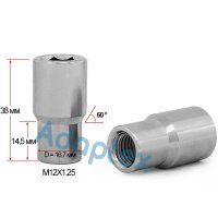 Гайка колесная под внутренний шестигранник M12x1.25x38мм Конус с выступом