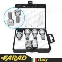 FARAD FLOWERLOCK | Болты секретки М12х1.5х28 Сфера Вращающееся кольцо (Audi, Volkswagen, Mercedes, Skoda) 2 ключа
