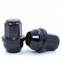 Колесная гайка Tesla M14x1.5x42мм Ключ 21 под оригинальные диски Model S, Model X, Roadster; Ford Transit 2014 (Черная)