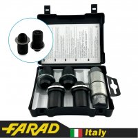 FARAD STARLOCK | Гайки секретки М14х1.5х48 Прессшайба Вращающееся кольцо Ключ 22 Черный (для оригинальных дисков Toyota/Lexus) 2 ключа 