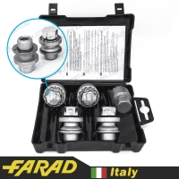 FARAD GALAXYLOCK | Гайки секретки М12х1.5х43 Прессшайба Вращающаяся головка (Citroen, Lexus, Mitsubishi, Peugeot, Toyota) ключ 21