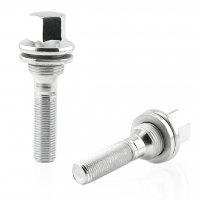 Болт колесный М12x1.25x34мм Прессшайба Хром Ключ 17 (Peugeot, Citroen) Удлиненный (для проставок 20мм)