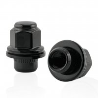 Гайка колесная М12x1,5x37,5мм Прессшайба Ключ 21 Черные (Peugeot, Toyota, Lexus, Mitsubishi) под оригинальные литые диски