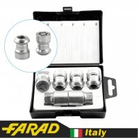 FARAD STARLOCK | Гайки секретки М14х1.5х34 Сфера Вращающееся кольцо Ключ 19 (2 ключа)