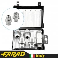 FARAD STARLOCK | Гайки секретки М14х1.5х46 Прессшайба Вращающееся кольцо Ключ 22 (для оригинальных дисков Land Rover) 2 ключа