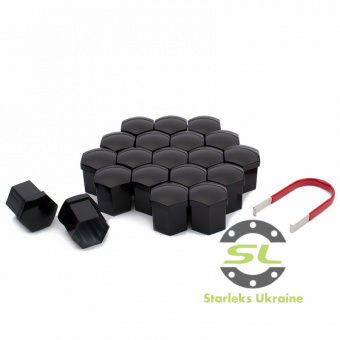 Декоративные колпачки на крепеж черного цвета Ключ 19