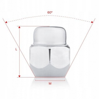 Гайка колесная M12x1,25x26мм Конус Ключ 19 под оригинальные литые диски (Subaru)