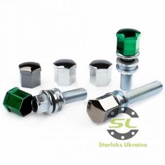 Декоративные колпачки на крепеж салатового цвета Ключ 21