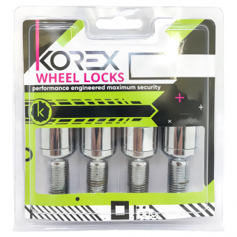 Korex | Болты секретные М14x1.5x28 Сфера Вращающееся кольцо Ключ 17-19 (Audi, SsangYong, Seat, Skoda, Mercedes-Benz, Volkswagen) оригинальные диски