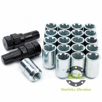 Гайки секретки для узких отверстий М12x1.25x32 Конус (Chevrolet Spark, Matiz, Nissan, Niva, Subaru, Suzuki) Starleks