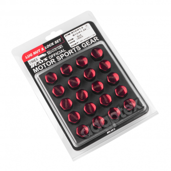 Комплект колесных гаек IRAYS M12х1.25х32 Конус Ключ 19 (Red)