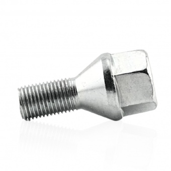 Болт колесный под железный диск М12x1.25x20мм Конус (ВАЗ, ГАЗ, Fiat, Lancia) Цинк Ключ 19