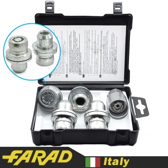 FARAD STARLOCK | Гайки секретки М14х1.5х46 Прессшайба Вращающееся кольцо Ключ 22 (для оригинальных дисков Land Rover)