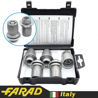 FARAD STARLOCK | Гайки секретки М14х1.5х48 Прессшайба Вращающееся кольцо Ключ 22 (для оригинальных дисков Toyota/Lexus)