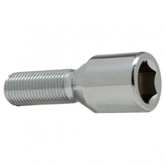 Болт колесный под внутренний шестигранник М12x1.25x28мм Конус Хром (ВАЗ, ГАЗ, Fiat, Citroen, Lancia) для узких отверстий в диске