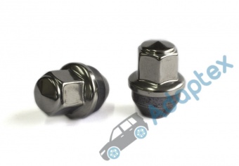 Колесная гайка Tesla M14x1.5x42мм Ключ 21 Model S, Model X, Ford Transit 2014 с нержавеющим колпачком (Оригинал 5 196 786 ACPA-1012-KXA)