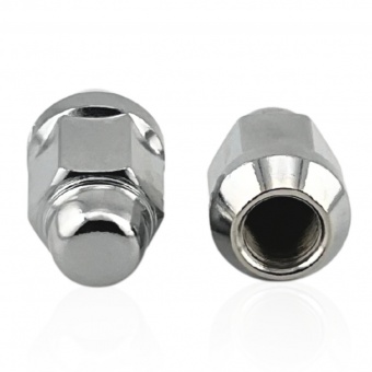 Гайка колесная M1/2"-20 Конус Хром Ключ 19 (Jeep, Jaguar, Chevrolet, Dodge, Volvo) дюймовая резьба