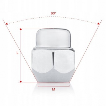 Гайка колесная M12x1,25x26мм Конус Ключ 21 под оригинальные литые диски (Nissan, Infiniti)