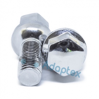 Болт колесный М12x1.5x28мм Сфера Хром Ключ 17 (Audi, Mercedes-Benz, Seat, Skoda, Volkswagen)